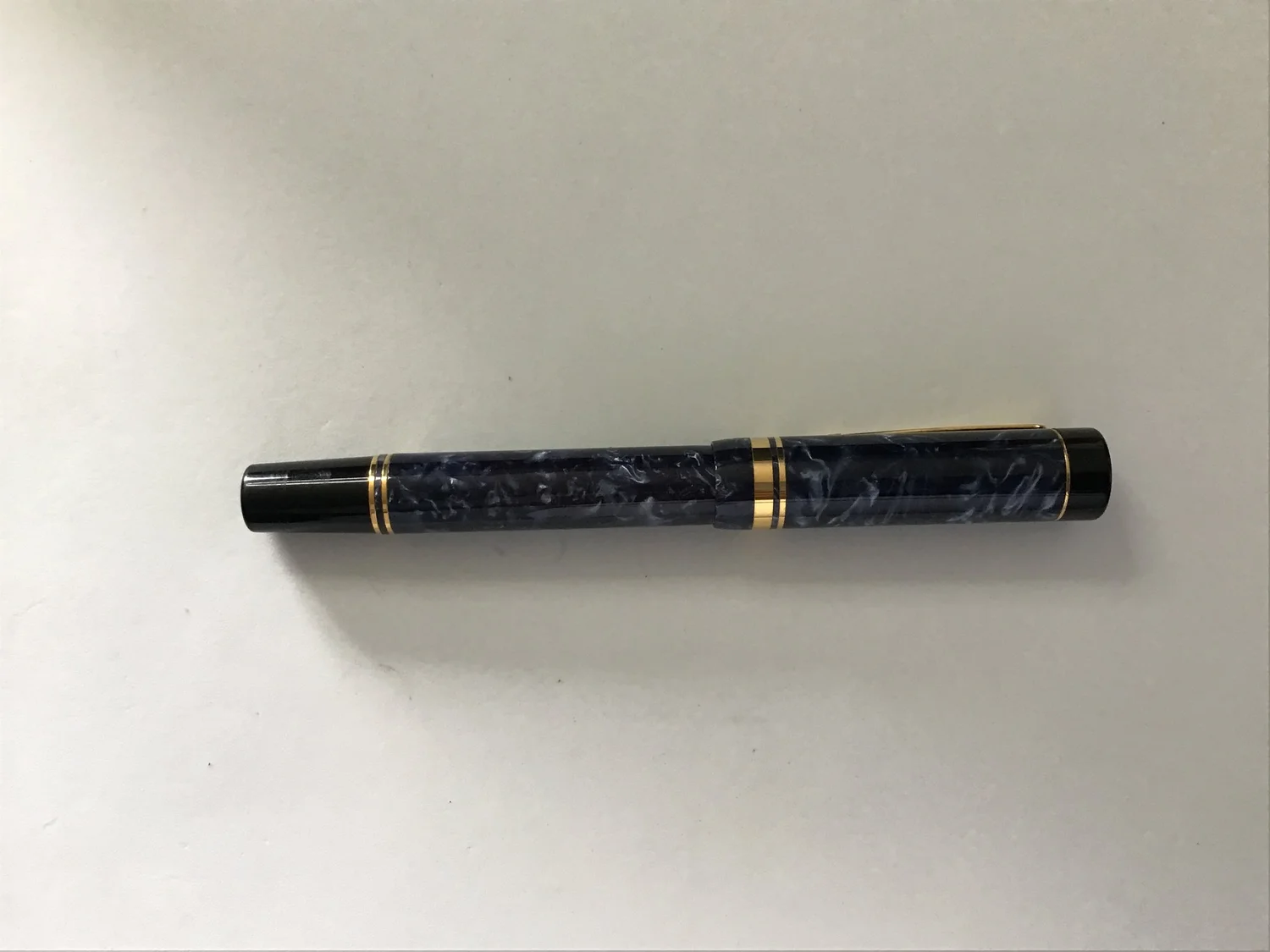 First Generation Parker Duofold Centennial Blue Marble Fountain